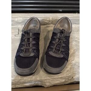 Dansko Shoes Women 41 Honor Sporty LowTop Sneaker Gray Blue Suede Fabric US 10.5